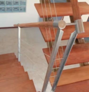 Detalhe da escada no chaminé da  casa rio Grande do Norte 