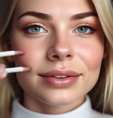 Close-up of hands browsing products on a smartphone with the Britique Haven Ltd website.