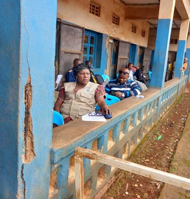 Un membre de AFEPD présent dans un briefing à l'hôpital général de Bunia