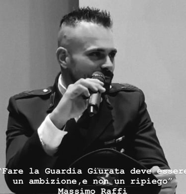 a man in a military uniform is holding a microphone