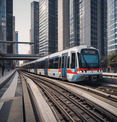A classic train pulling into a historic station platform.