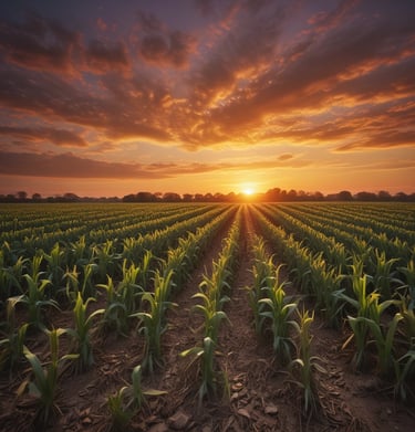 corn field under clear sky
