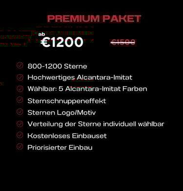 Sternenhimmel mit 1200 Sternen – dimmbare LED, realistische Sternpunkte