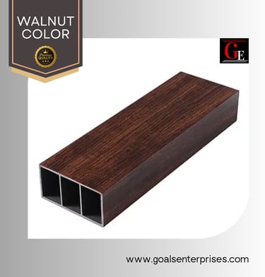 WPC Timber Tube Walnut Color