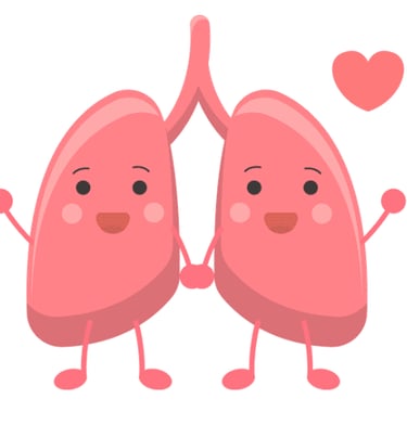 two lungs smiling