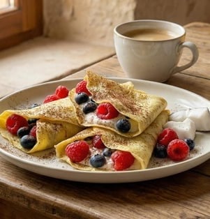 How to make coconut crepes breakfast