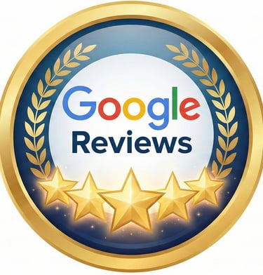 Insigne d'or Google Reviews 5 étoiles : La preuve de qualité du service Ramonage Direct à Rezé