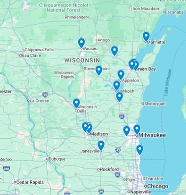 MagnetCert - Wisconsin Service Coverage Area