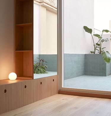 Balconera de aluminio corredera minimalista