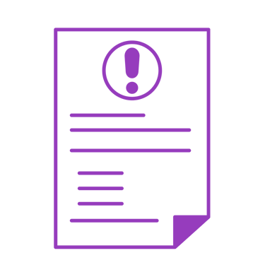 Un document contenant un symbole attention