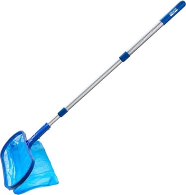 a blue plastic shovel with a blue plastic shovel