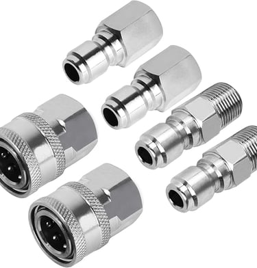 WEOSMIRA Pressure Washer Adapter Set, 3/8 Quick Connect Fittings, Male and Female Power Washer Quick