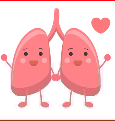 two lungs smiling