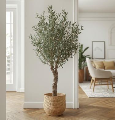 ''interior decor'' Artificial olive tree