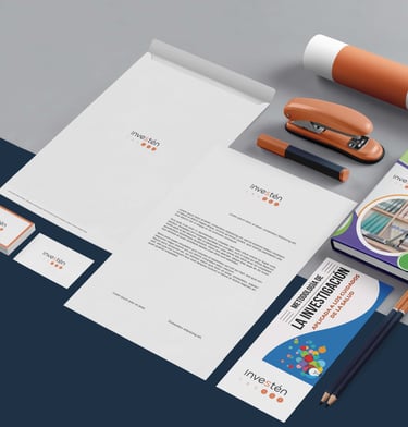 diseño de carteleria con el logotipo de investen isciii