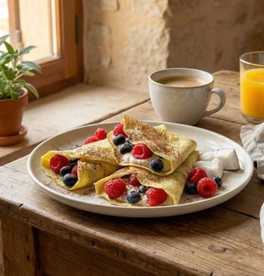 How to make coconut crepes breakfast