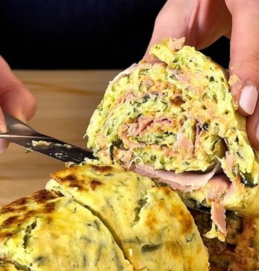 Snack recipe for baked zucchini roll ups