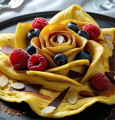 Vegetarian recipe for sweet omelette