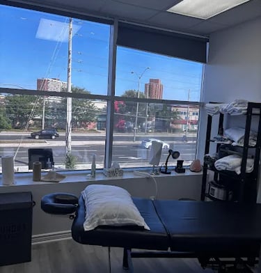 Physiotherapy treatment room at Kind Cure Clinic in Scarborough