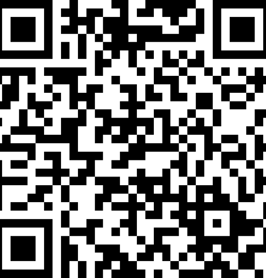 A black and white square QR code for scanning to access digital information or website links.