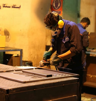 worker using machine