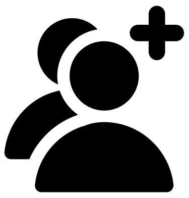 two people plus black icon