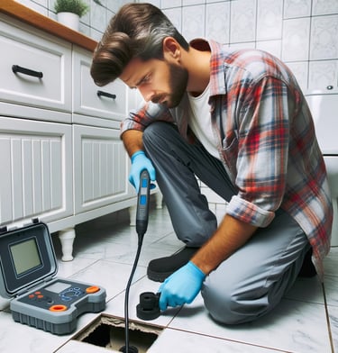 تحديد وكشف مكان التسريب بدون تكسير