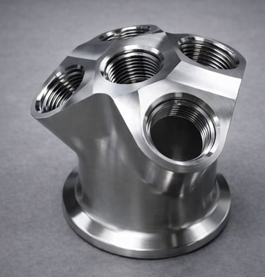 machined inconel fuel tank port manifold