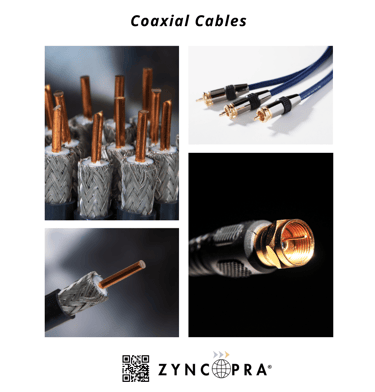 Coaxial cables for reliable signal transmission.