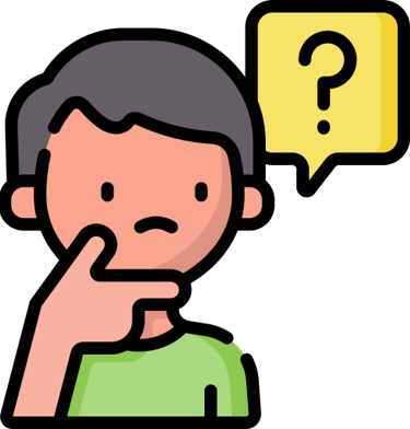a person in thought with a speech bubble