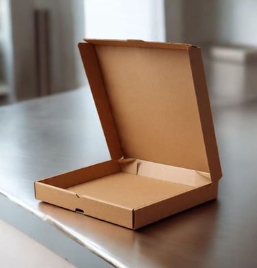 caja para pizza sin logo clor kraft.