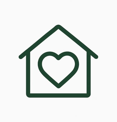 house with a heart inside