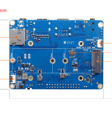 OrangePi CM5 Tablet Base Board rear