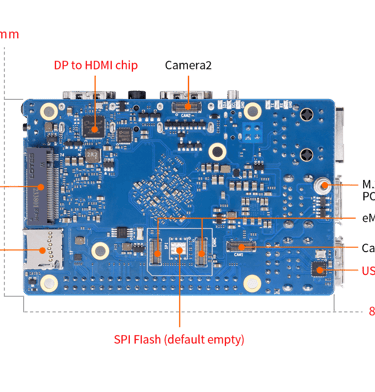 orange pi 5 pro rear