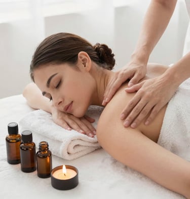 A serene display of amethyst, rose quartz, and citrine crystals on a natural wood surface with soft morning light