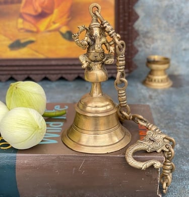 Hanging bell made in brass.
