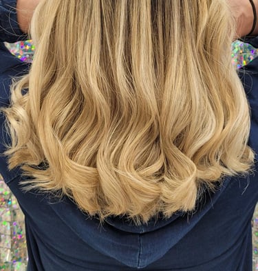 medium blonde curls