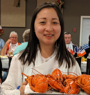Exploring seafood at an Arcadian festival in Canada. Lake Oswego oregon happy valley personal chefh