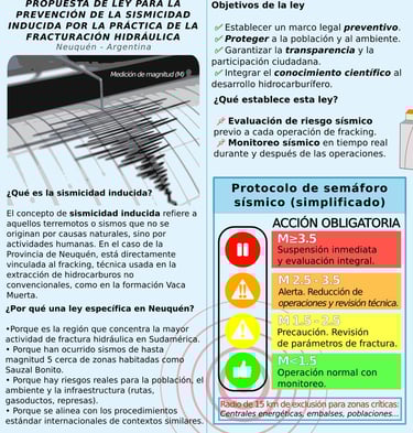 Folleto informativo propuesta de ley de prevención de la sismicidad inducida por el fracking