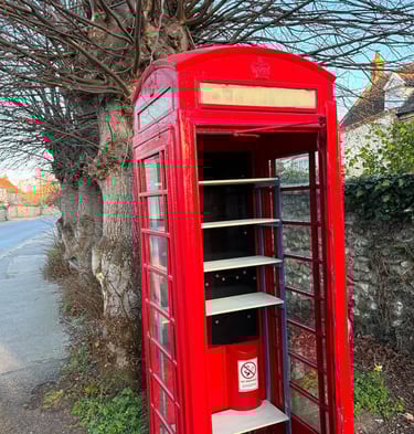 Book exchange telephone box