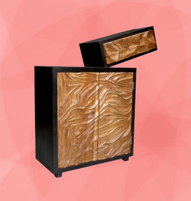 wooden tilting cabinet