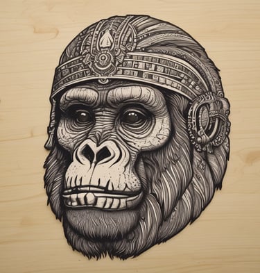 a drawing of a skull head with a skull headdress