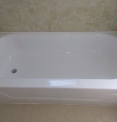 Bathtub resurfaced to look brand new