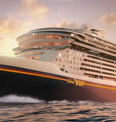 disney wish barco temático de disney cruise line navegando en el océano