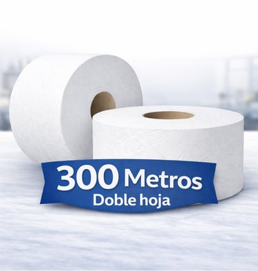 Papel Higienico Jumbo 300 mts doble hoja