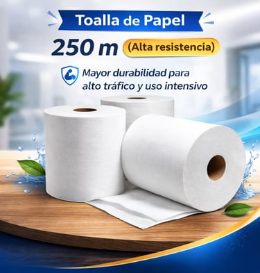 Toalla de papel 250 m alta resistencia