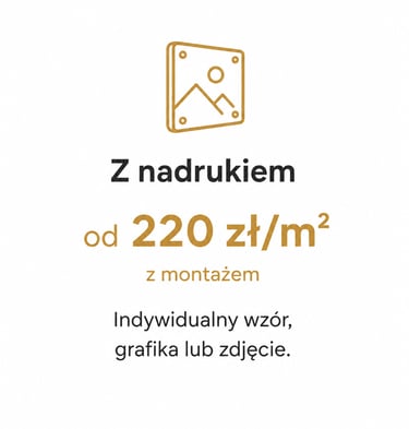 Cena za szklane panele z nadrukiem z montażem od 220 zł za m2, indywidualny wzór i grafika.
