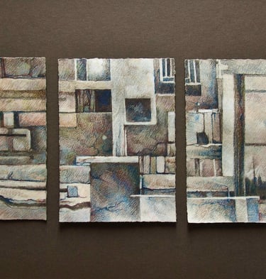 "Rectangle Tangle" Colored Pencil on Paper $500