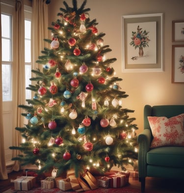 a vintage christmas tree