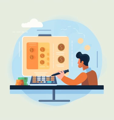 Illustration libre de droit pour schématisé le concept de devis